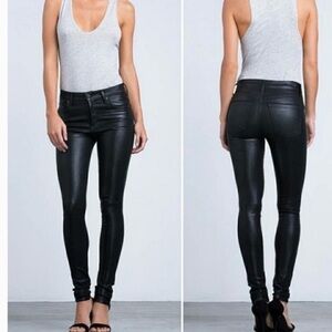 NWT Citizens of Humanity Midnight Leatherette Rocket HighRis Skinny Jean Sz 27.